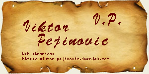 Viktor Pejinović vizit kartica